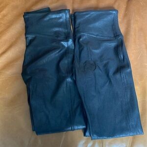 Spanx faux leather leggings 2 pair